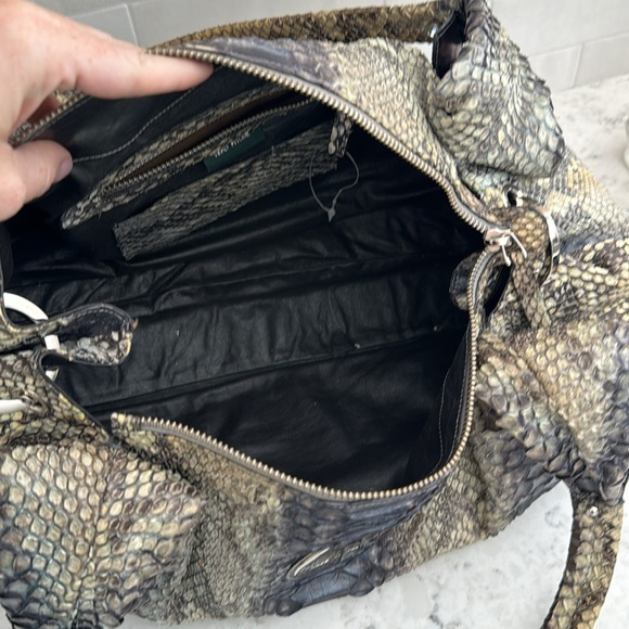 Albert Chloe authentic metallic python bag - Picture 10 of 12